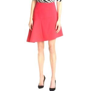EC HUGO BOSS "VASTLY BARBERRY" ASEMETRICAL A-LINE SKIRT SZ.6